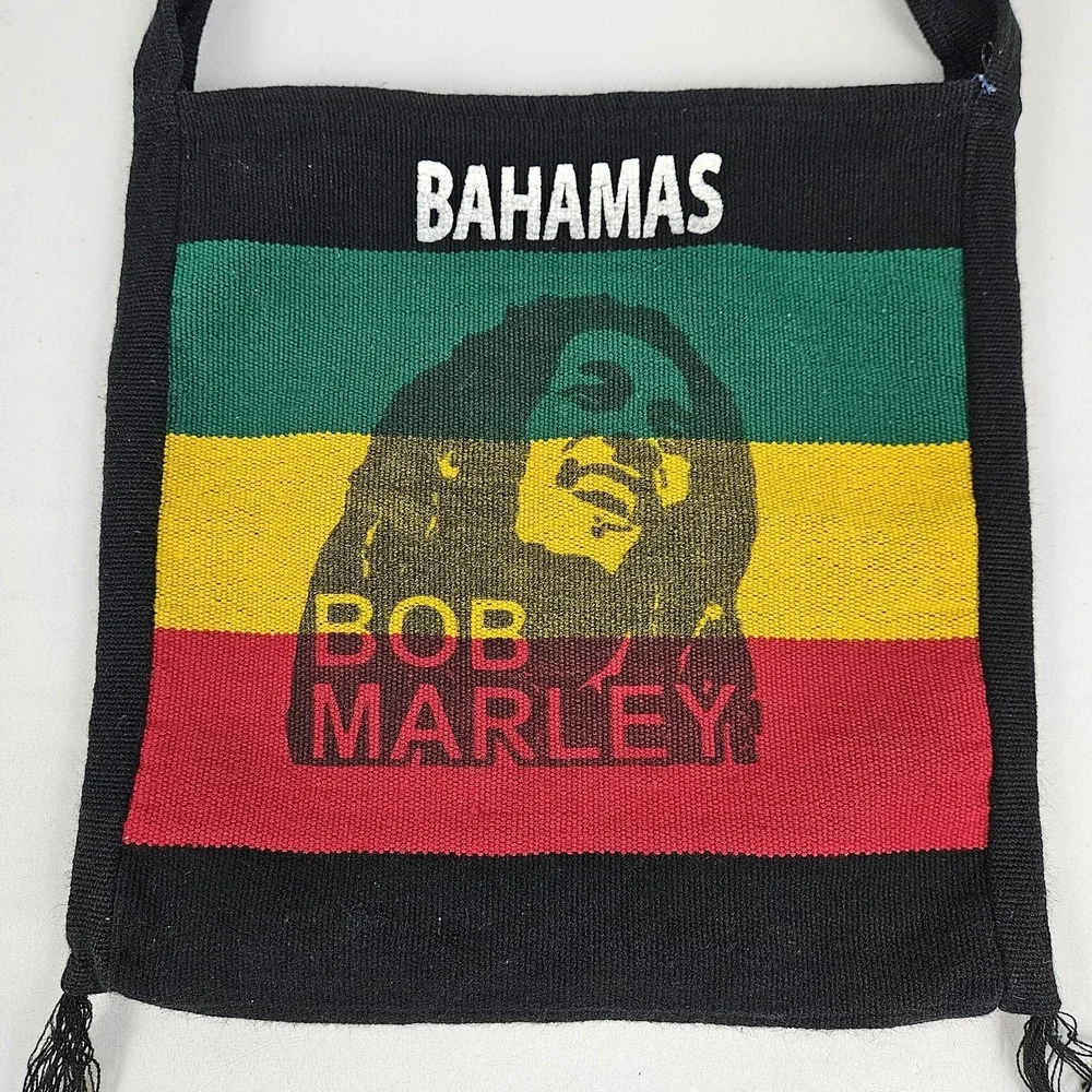 Bob Marley Bahamas Rasta Knit Hobo Pouch Bag One Love Rasta